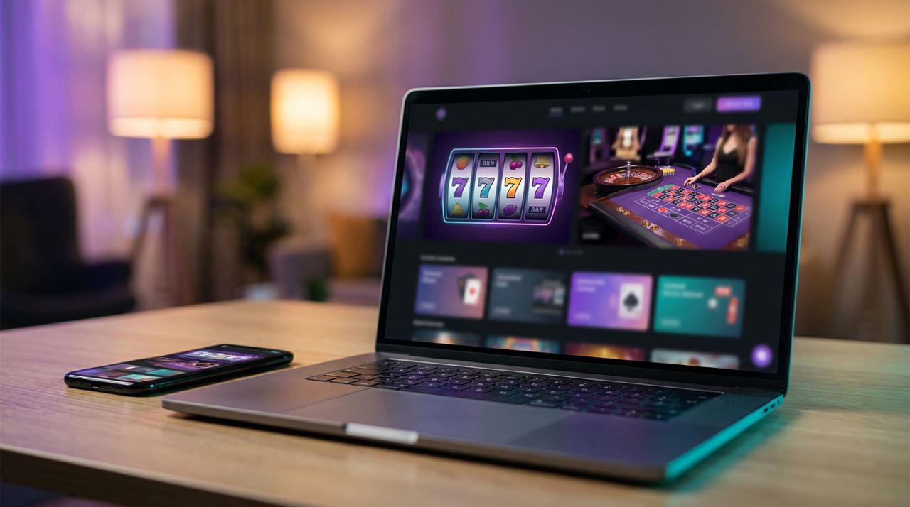 Úvodní stránka online kasina SpinAura s nabídkou automatů a live casina